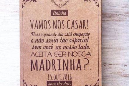 Convite padrinho casamento